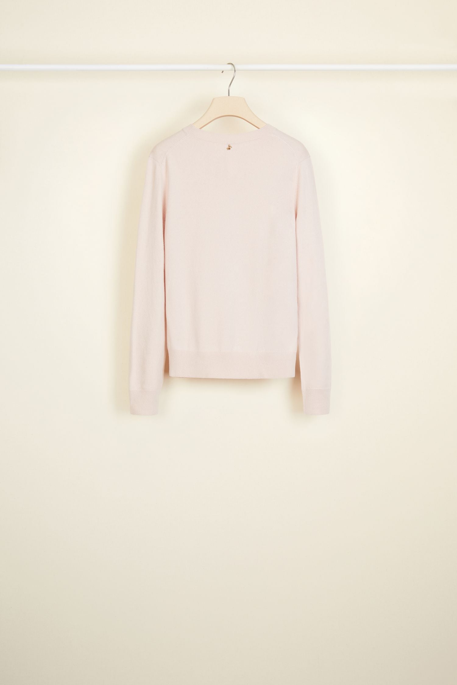 Pull fin en laine et cachemire - Beige Doré