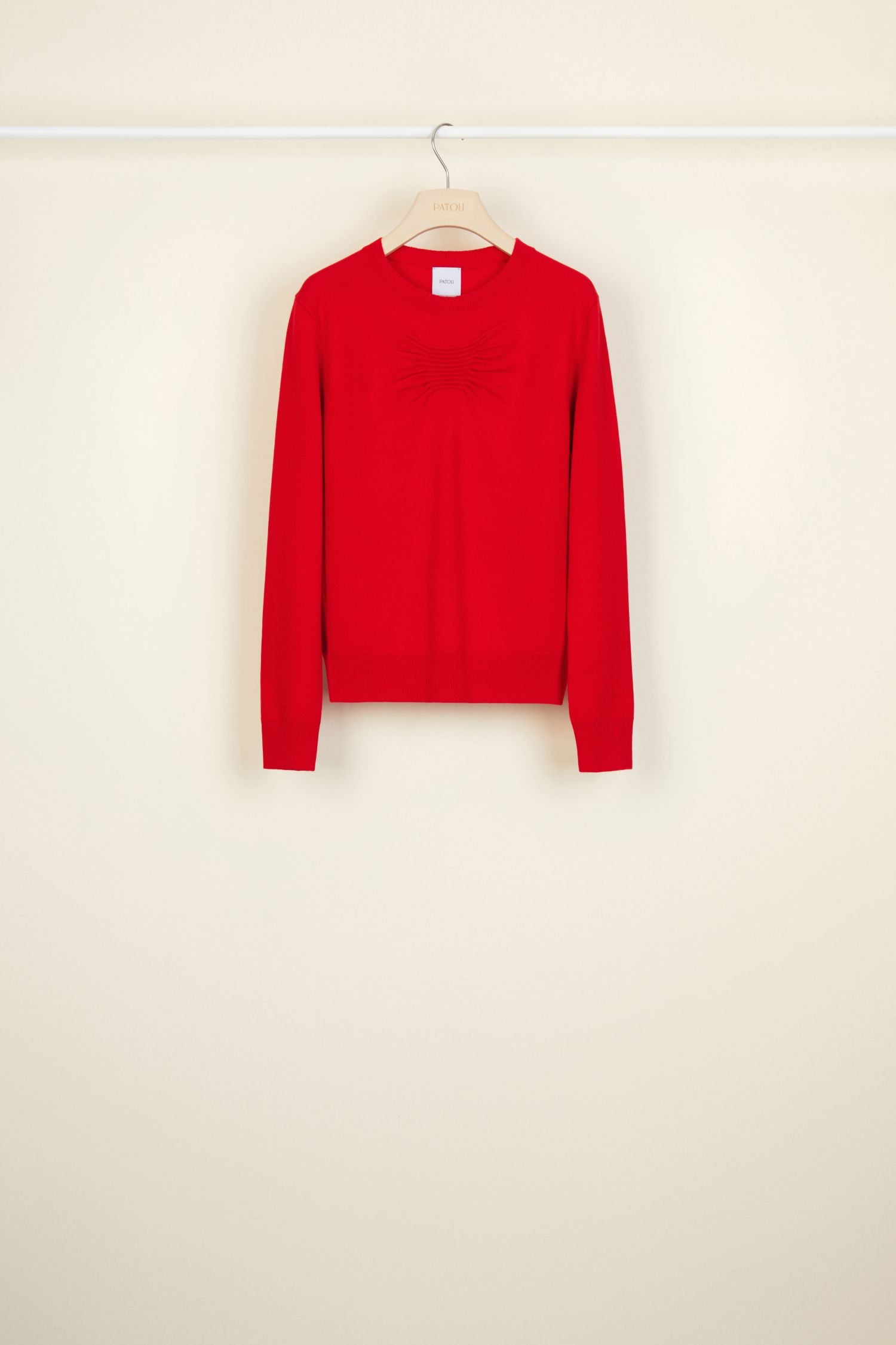 Pull fin en laine et cachemire
 - Rouge