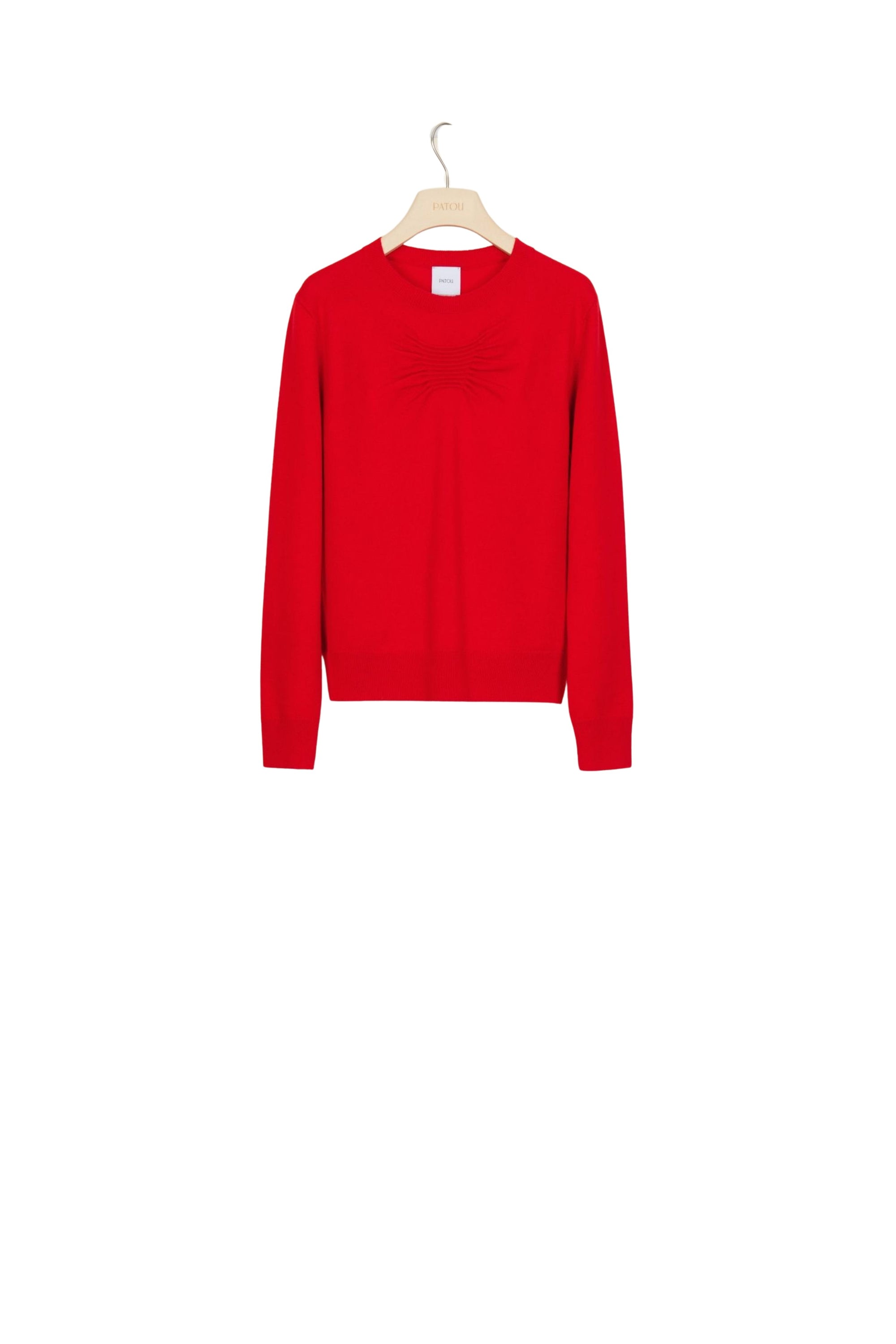 Wool and cashmere jumper
  - Red