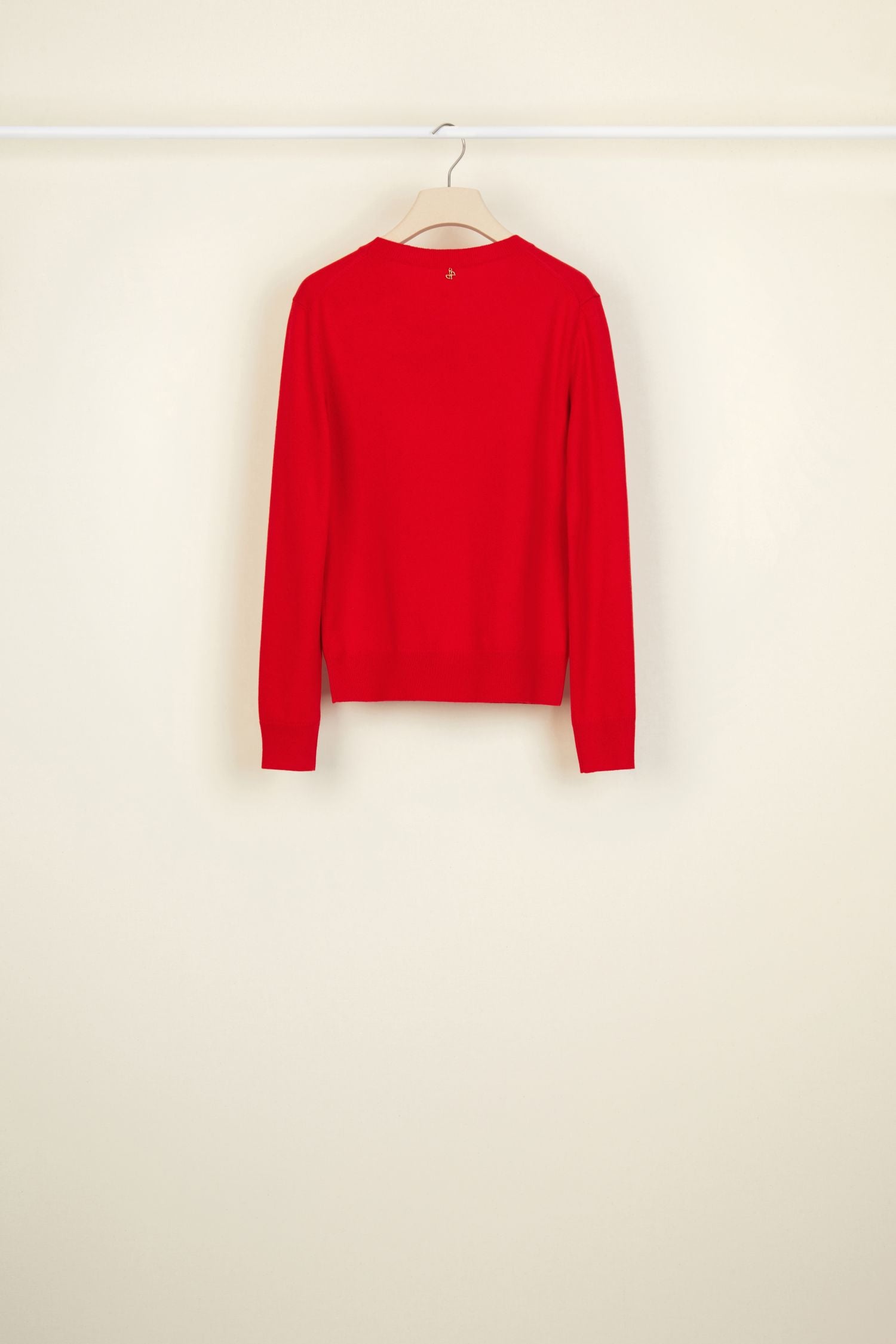 Pull fin en laine et cachemire
 - Rouge