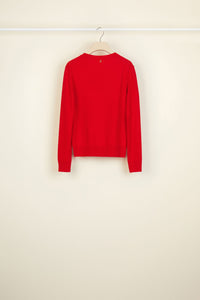 Wool and cashmere jumper
  - Red