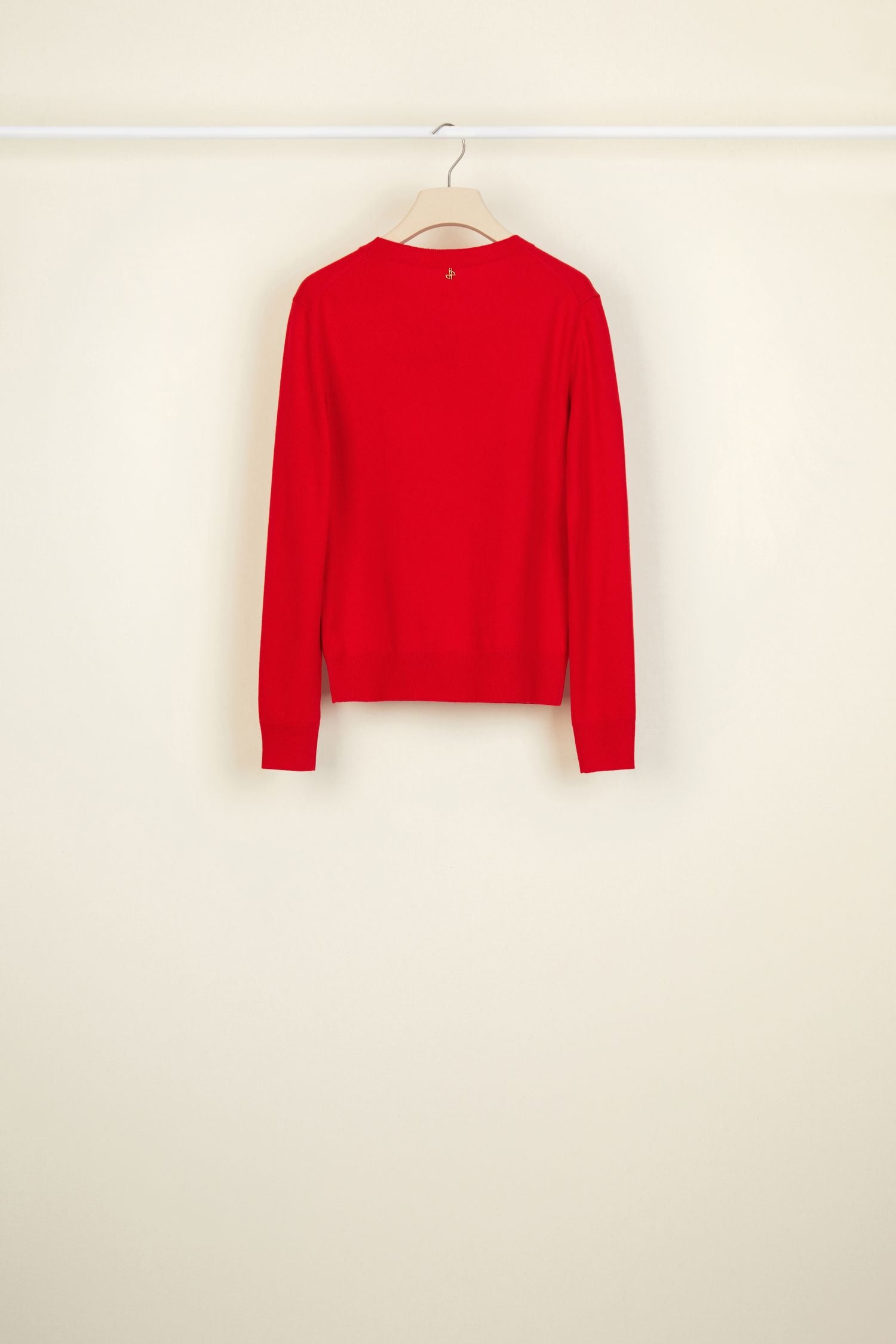 Pull fin en laine et cachemire - Rouge