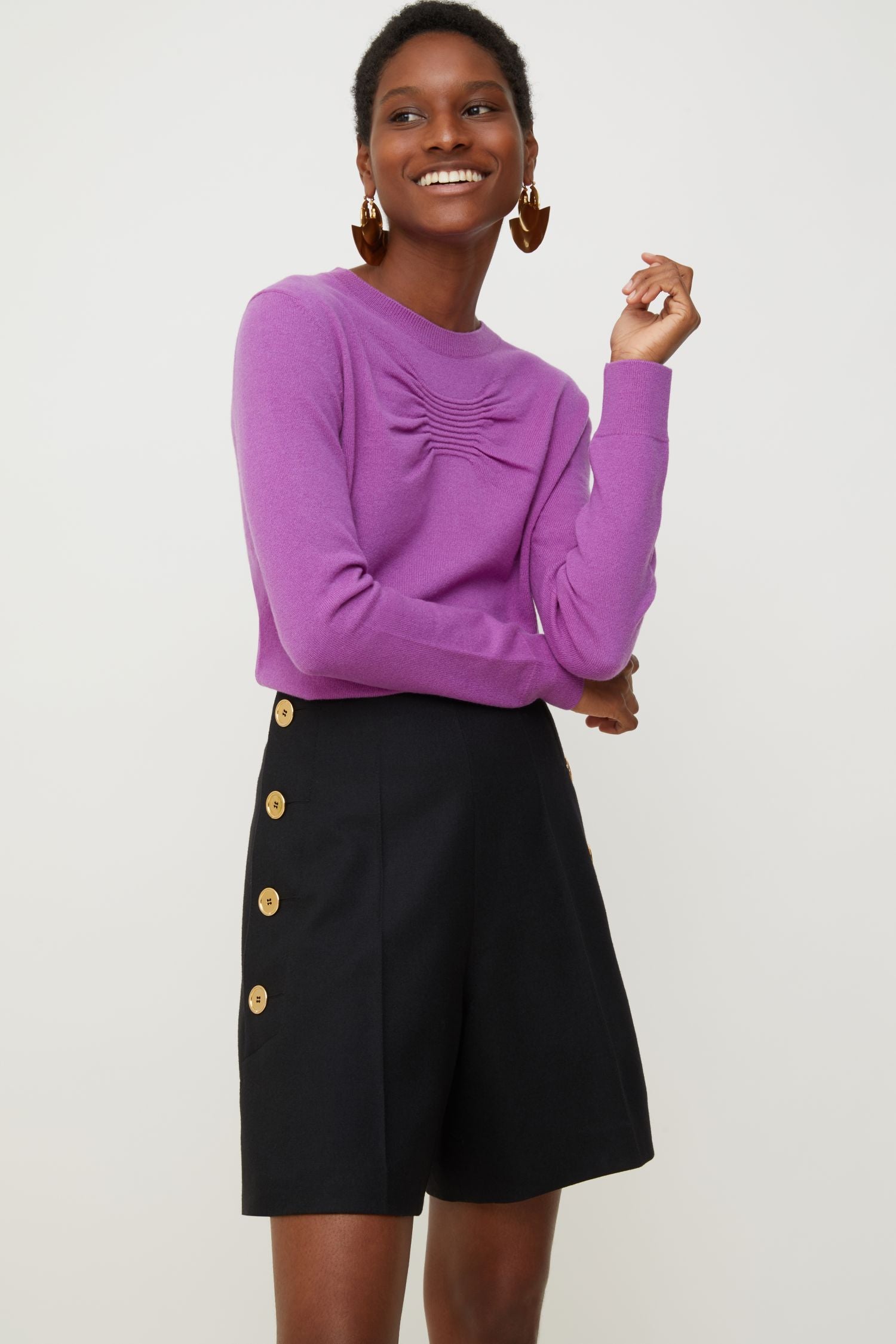 Wool and cashmere jumper
  - Blackberry