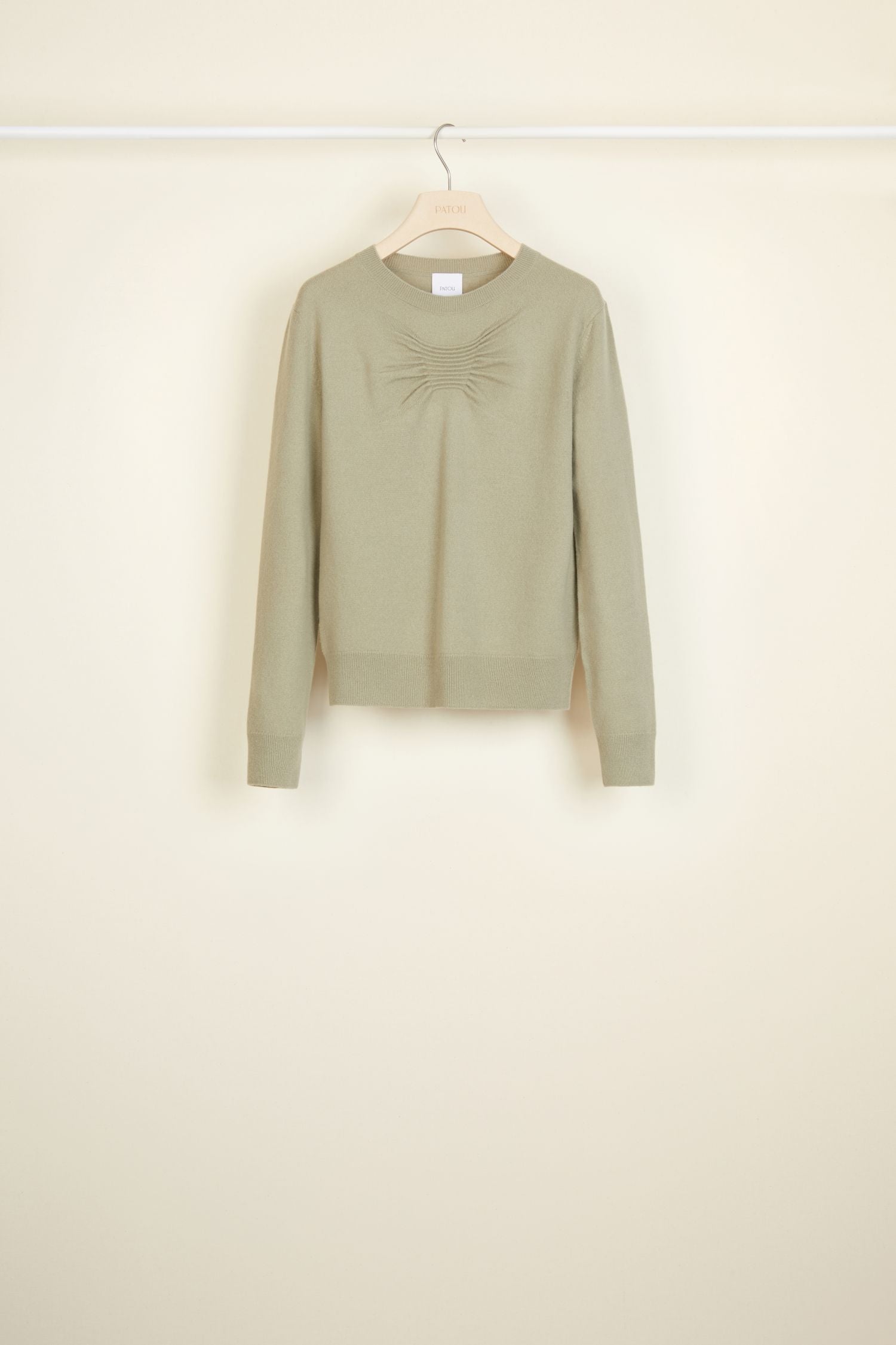 Wool and cashmere jumper
  - Khaki