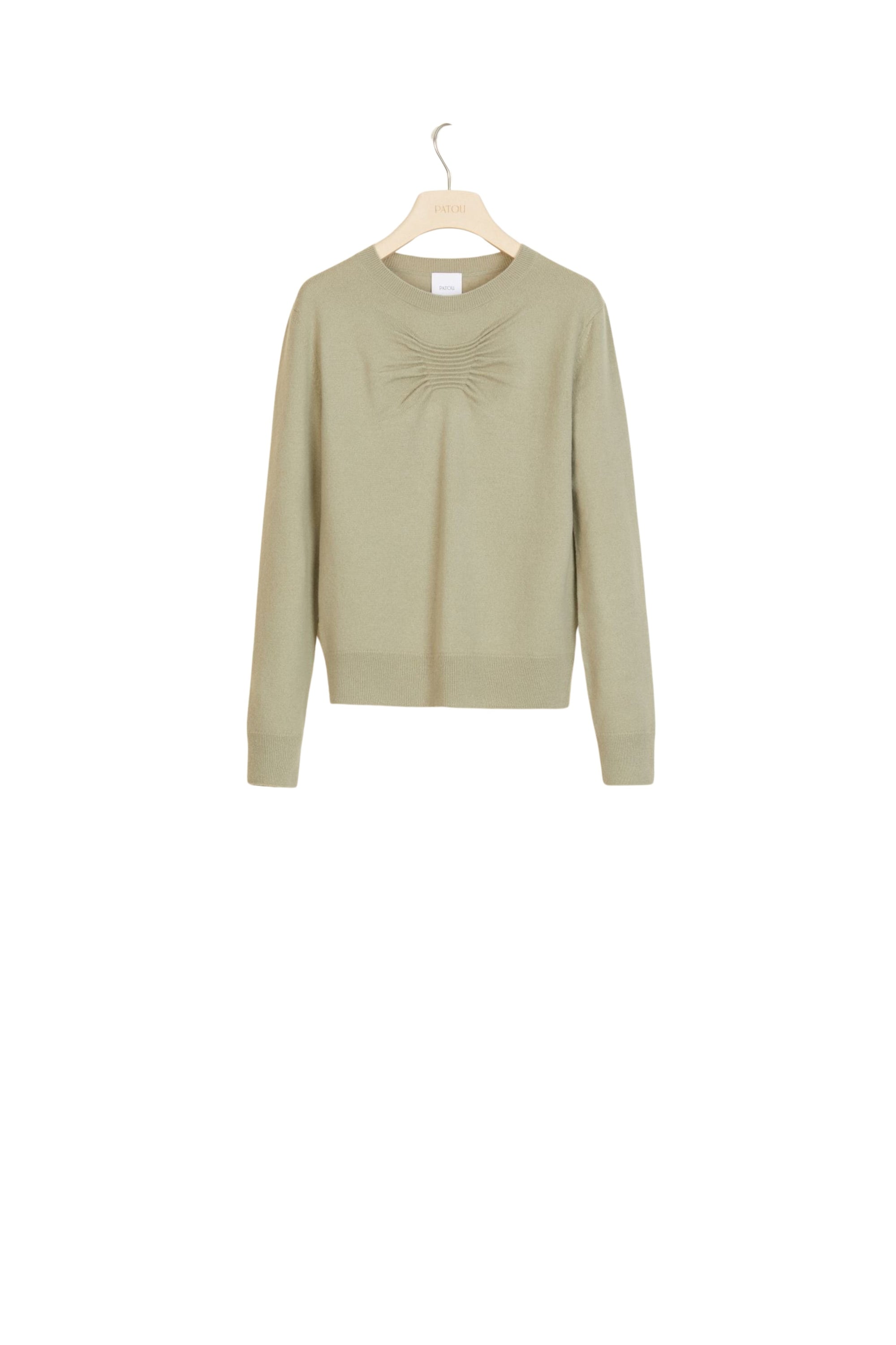 Wool and cashmere jumper
  - Khaki