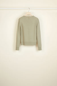Pull fin en laine et cachemire - Kaki