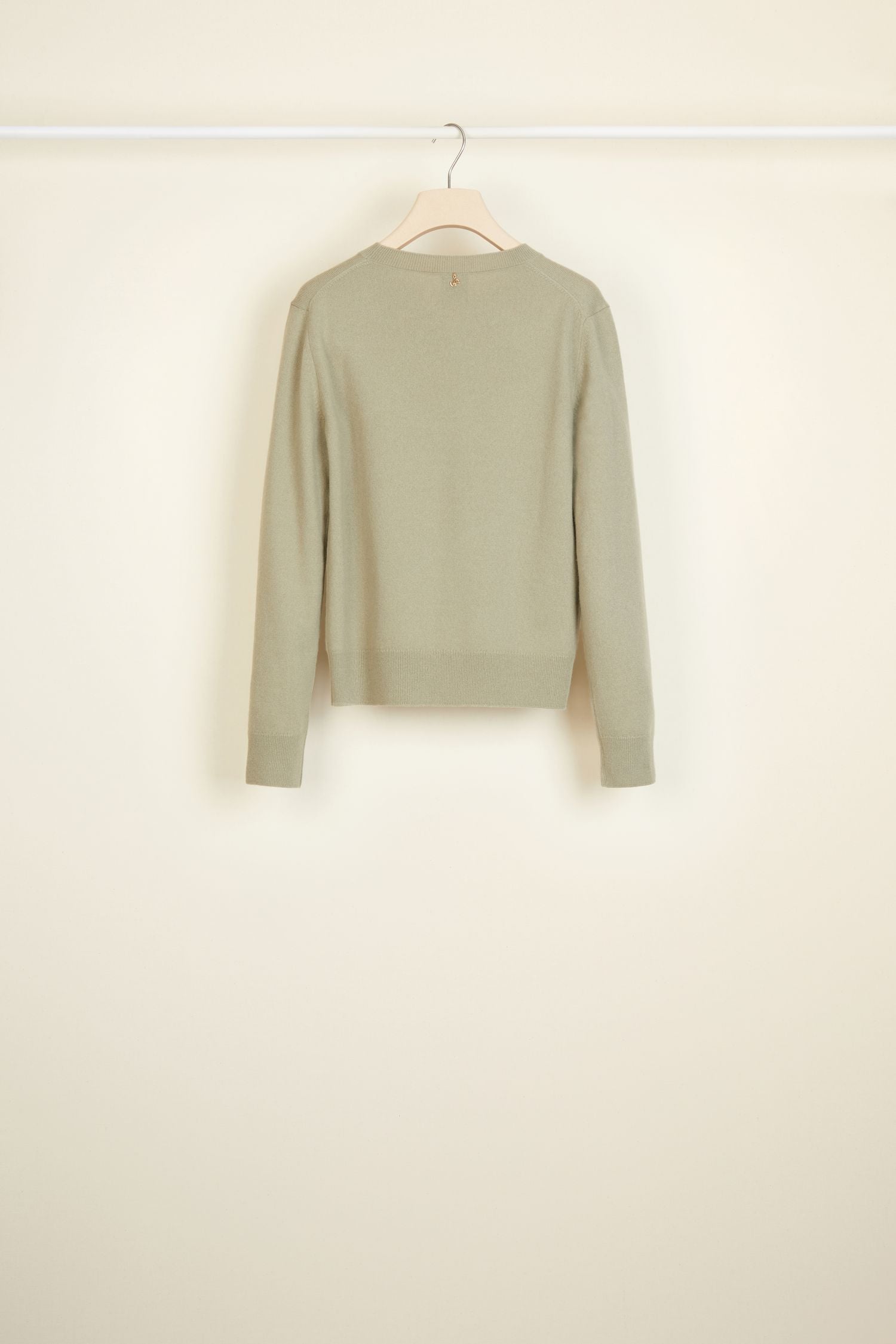 Pull fin en laine et cachemire - Kaki