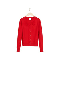 Fine wool & cashmere cardigan - Red