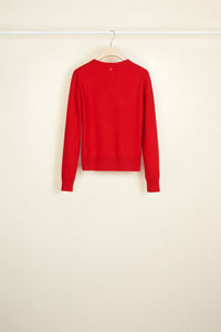Fine wool and cashmere cardigan
  - Red