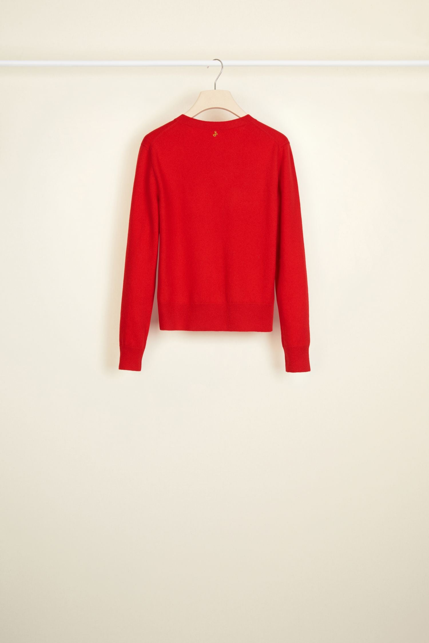 Fine wool and cashmere cardigan
  - Red
