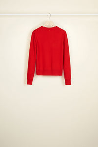 Cardigan fin en laine et cachemire - Rouge