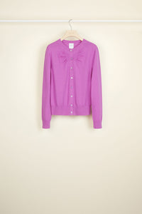 Cardigan fin en laine et cachemire - Mûre