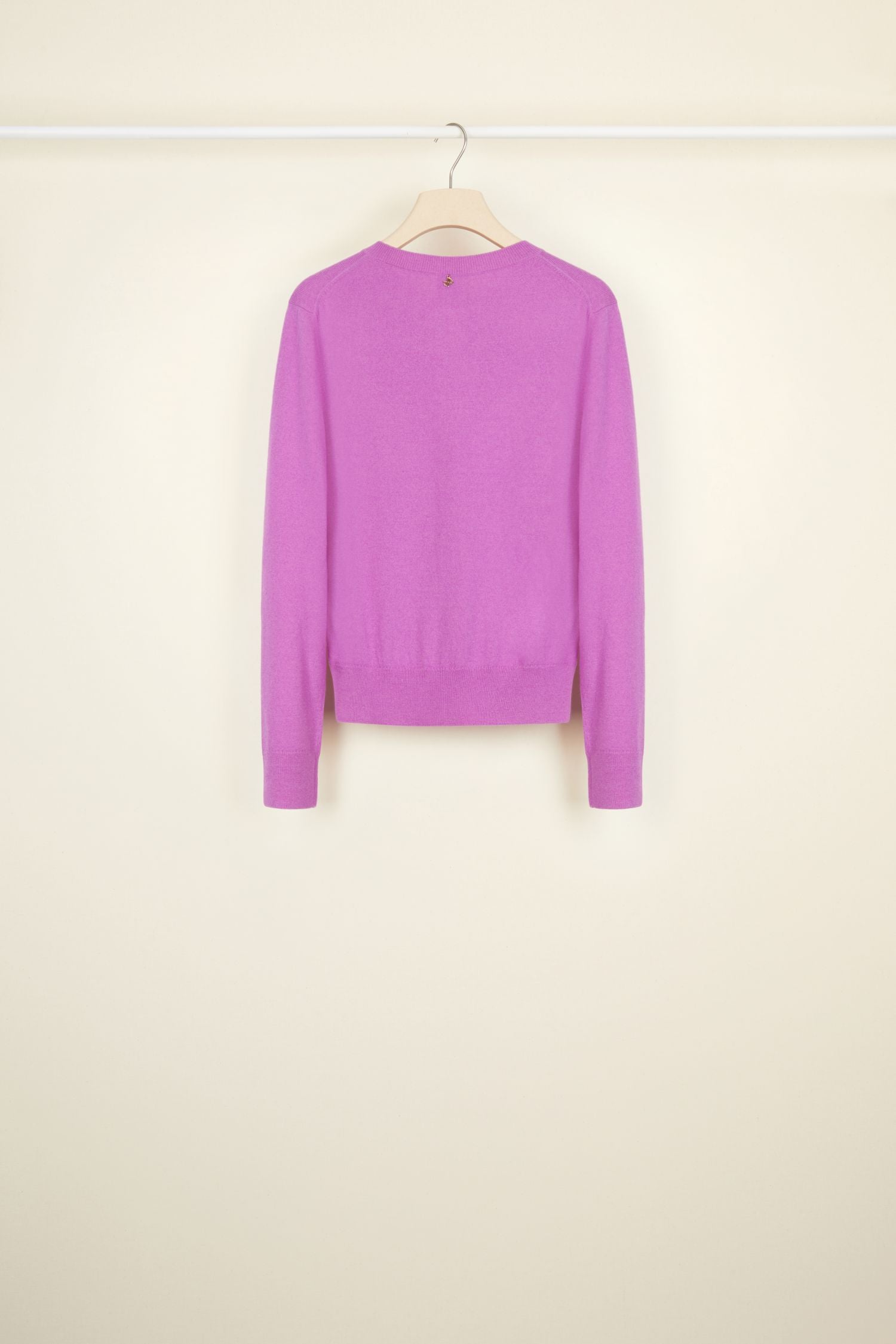 Fine wool and cashmere cardigan - Blackberry