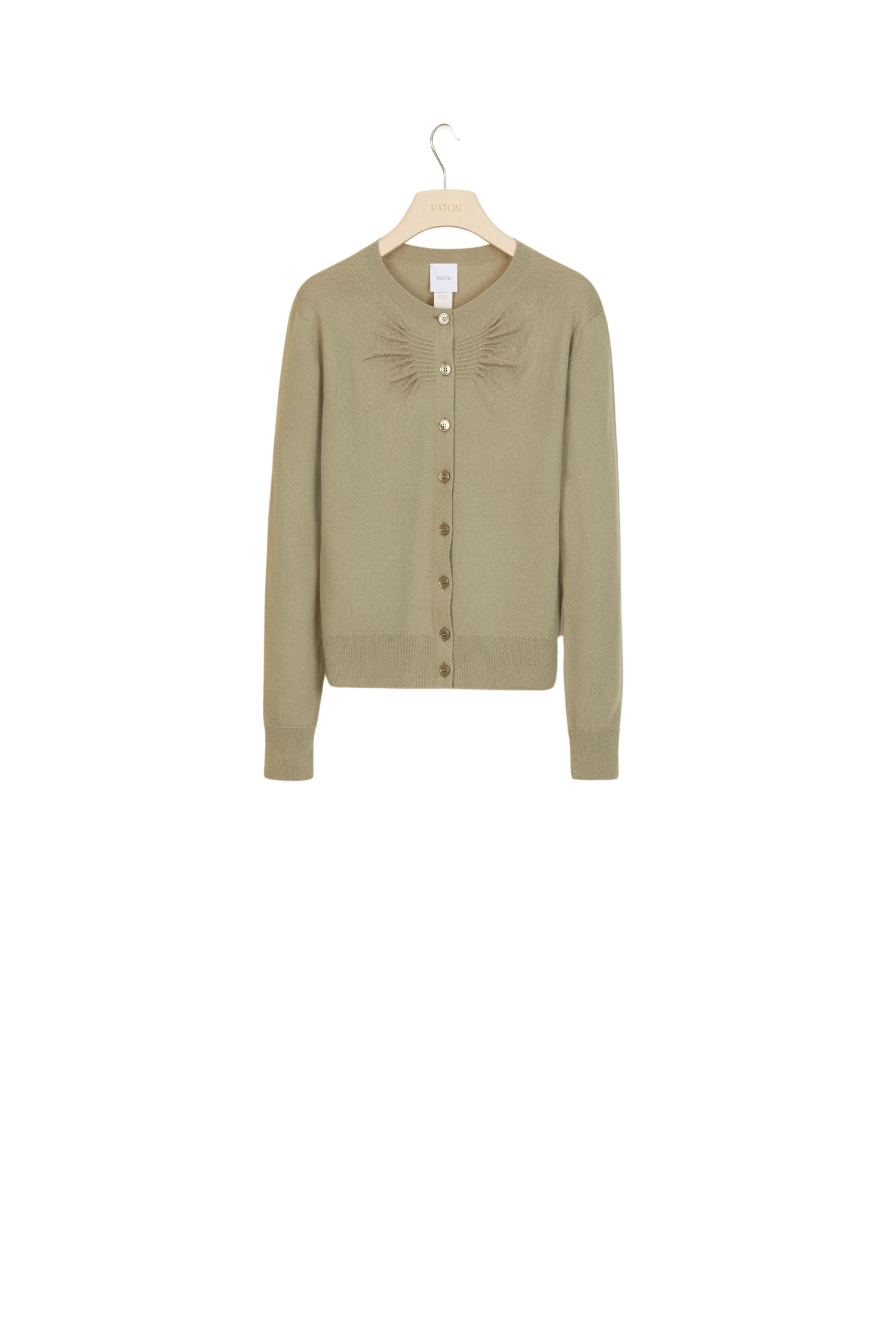 Cardigan fin en laine et cachemire - Kaki