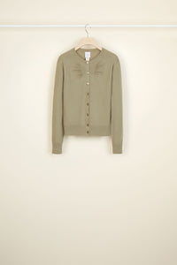 Cardigan fin en laine et cachemire
 - Kaki