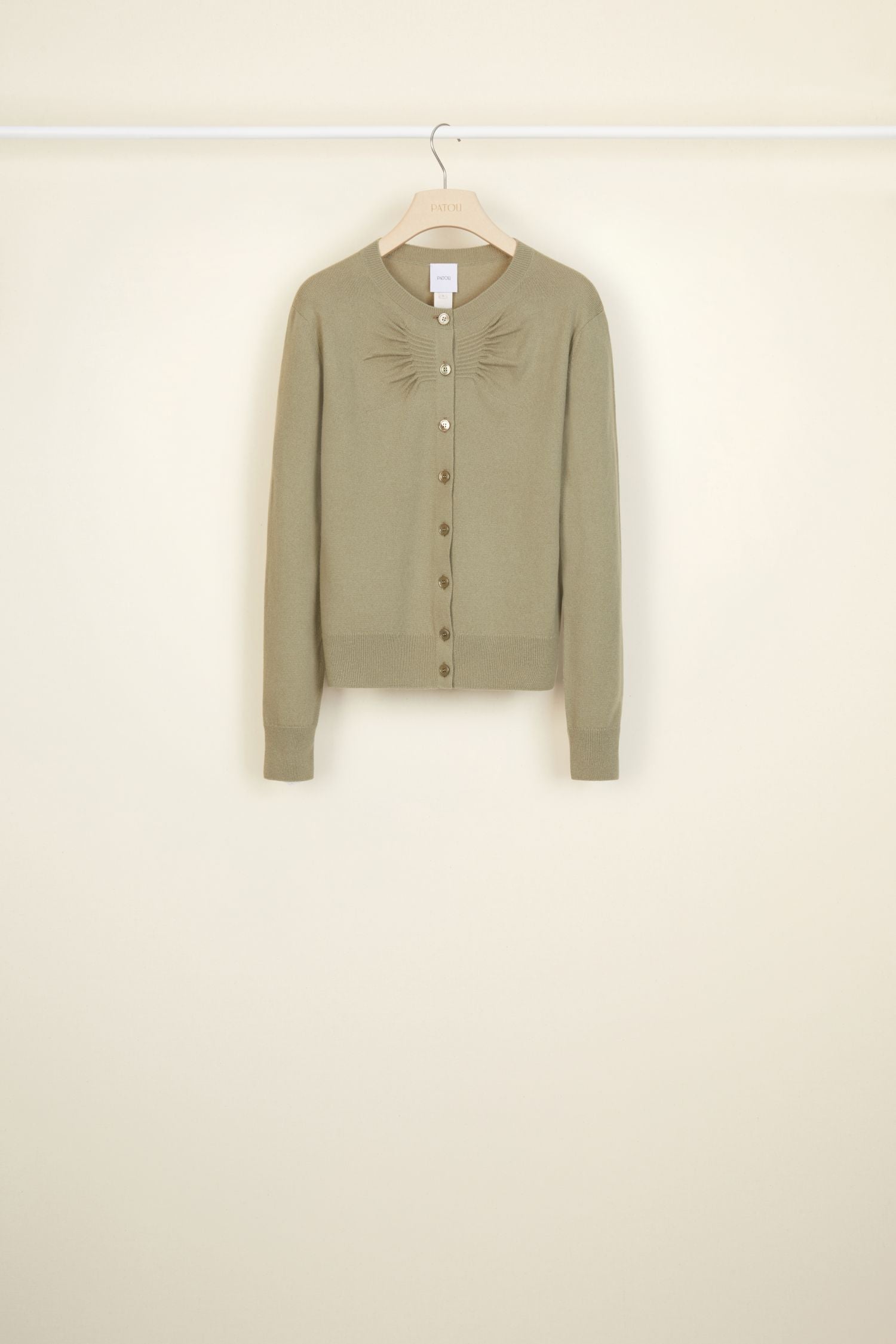 Cardigan fin en laine et cachemire
 - Kaki