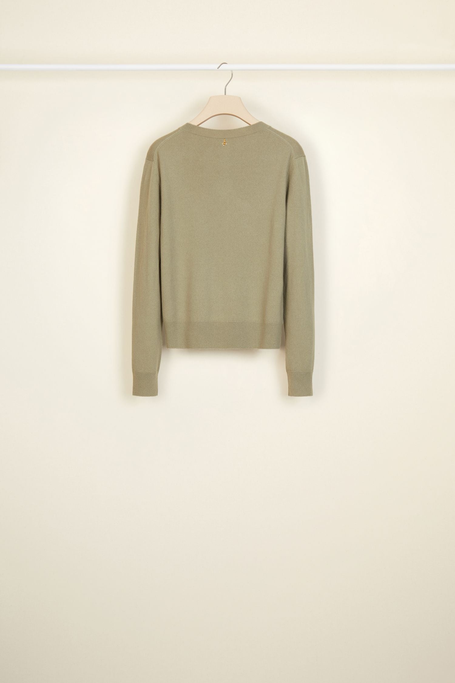 Cardigan fin en laine et cachemire - Kaki
