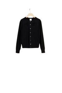 Fine wool & cashmere cardigan - Black