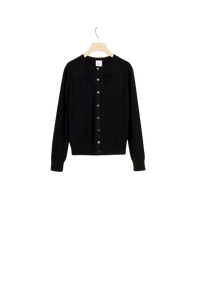 Cardigan fin en laine et cachemire - Noir