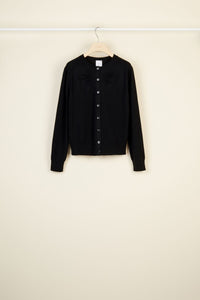 Cardigan fin en laine et cachemire - Noir