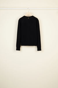 Fine wool & cashmere cardigan - Black