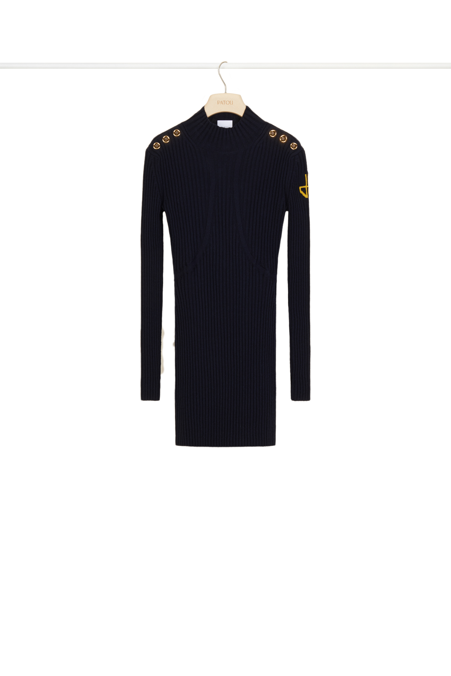 Robe en maille à découpes - Bleu Marine & Noir