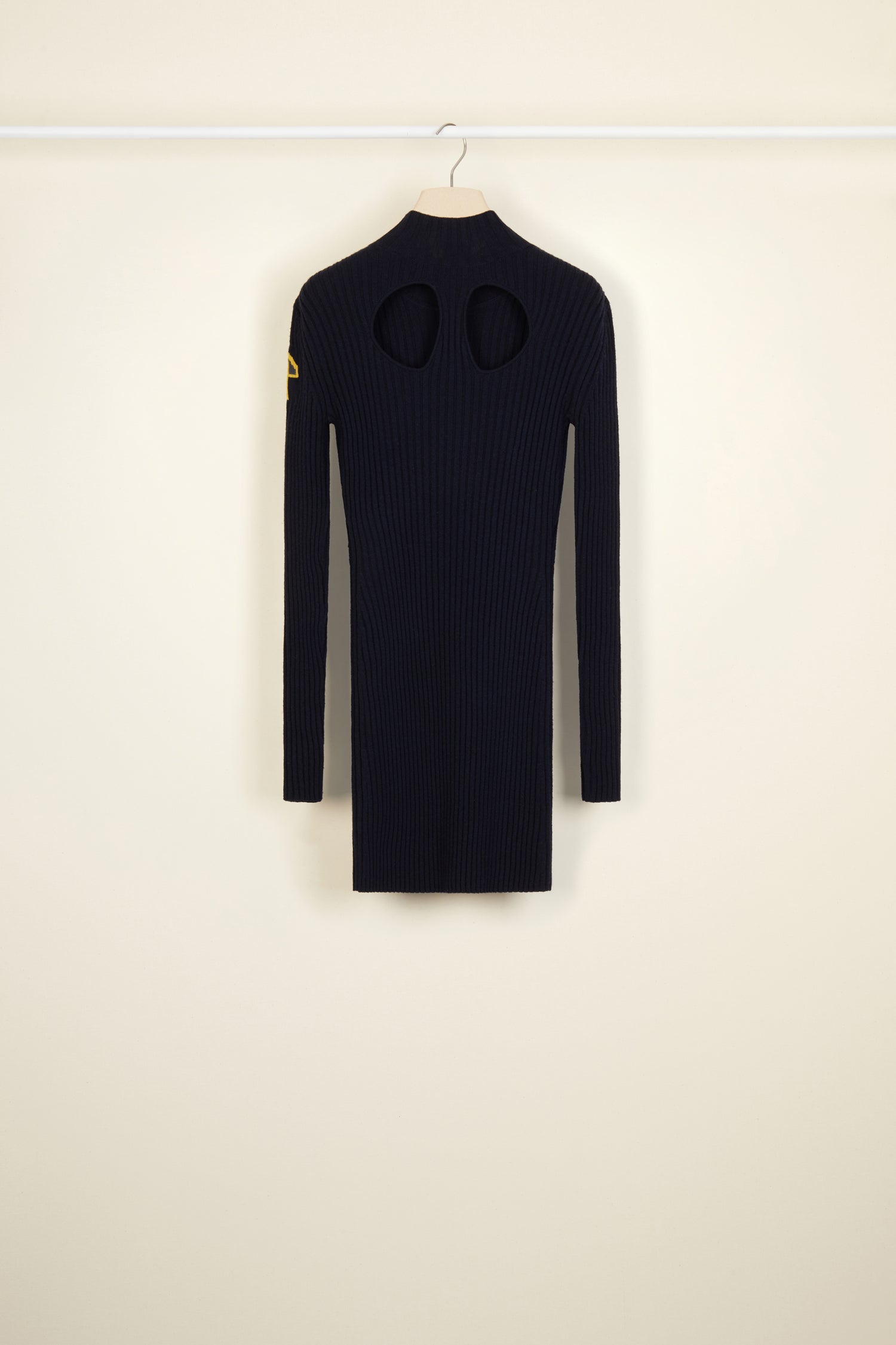 Robe en maille à découpes - Bleu Marine & Noir