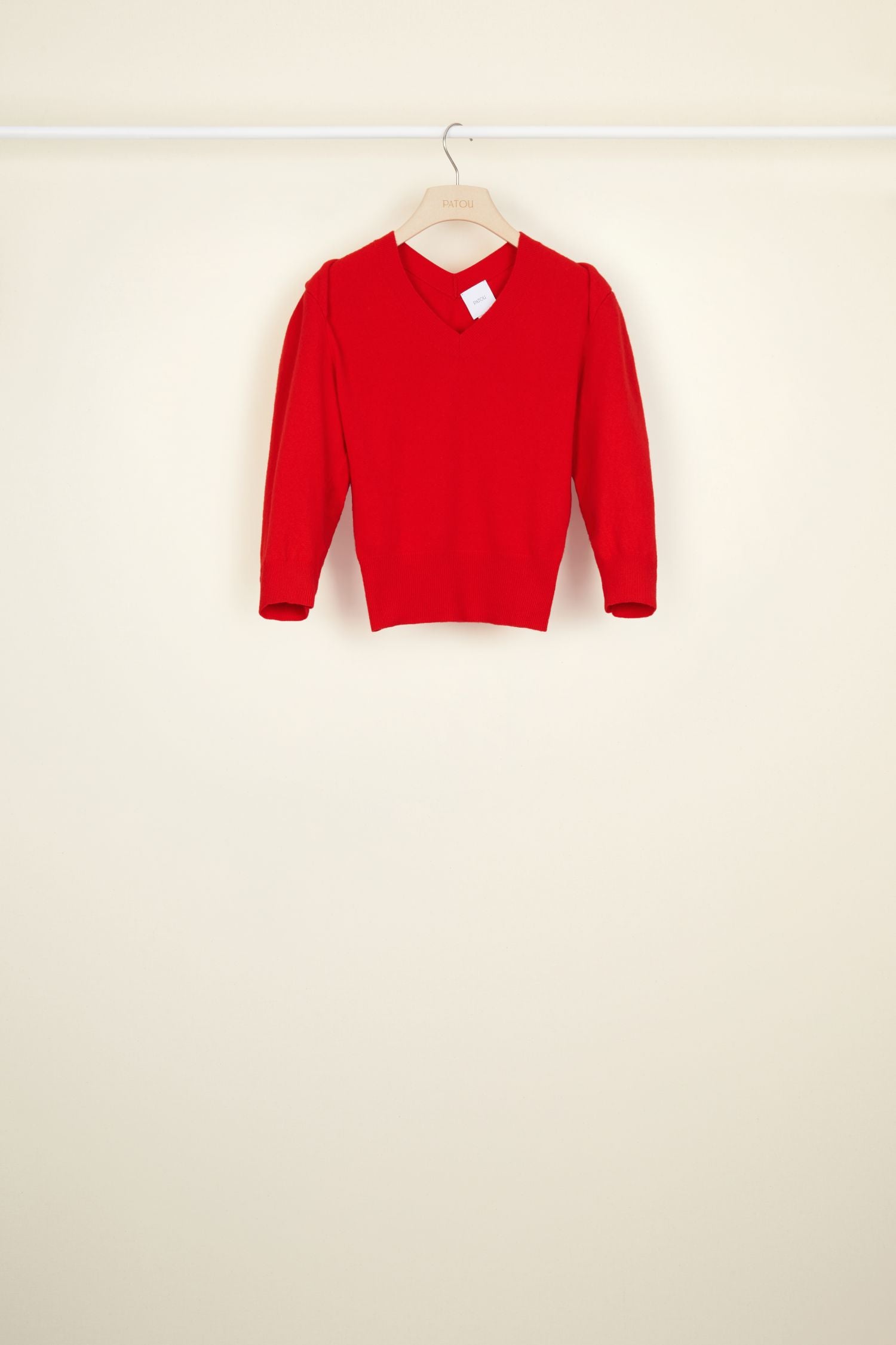 Pull en laine à col twisté - Rouge