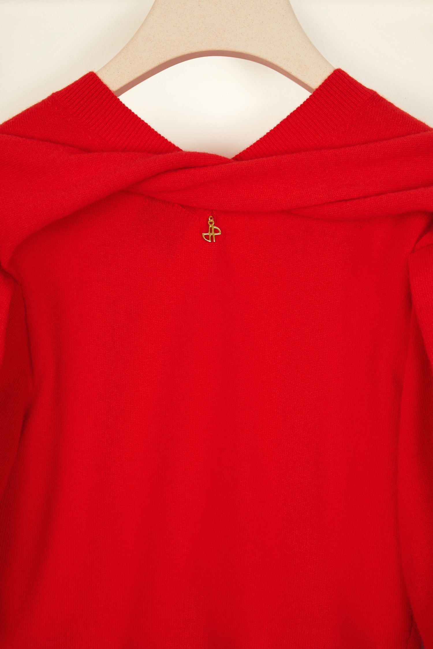 Pull en laine à col twisté - Rouge