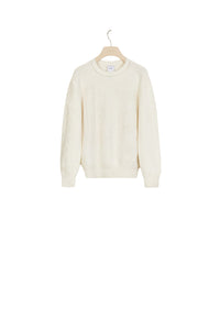 3D patterned wool jumper - Cream