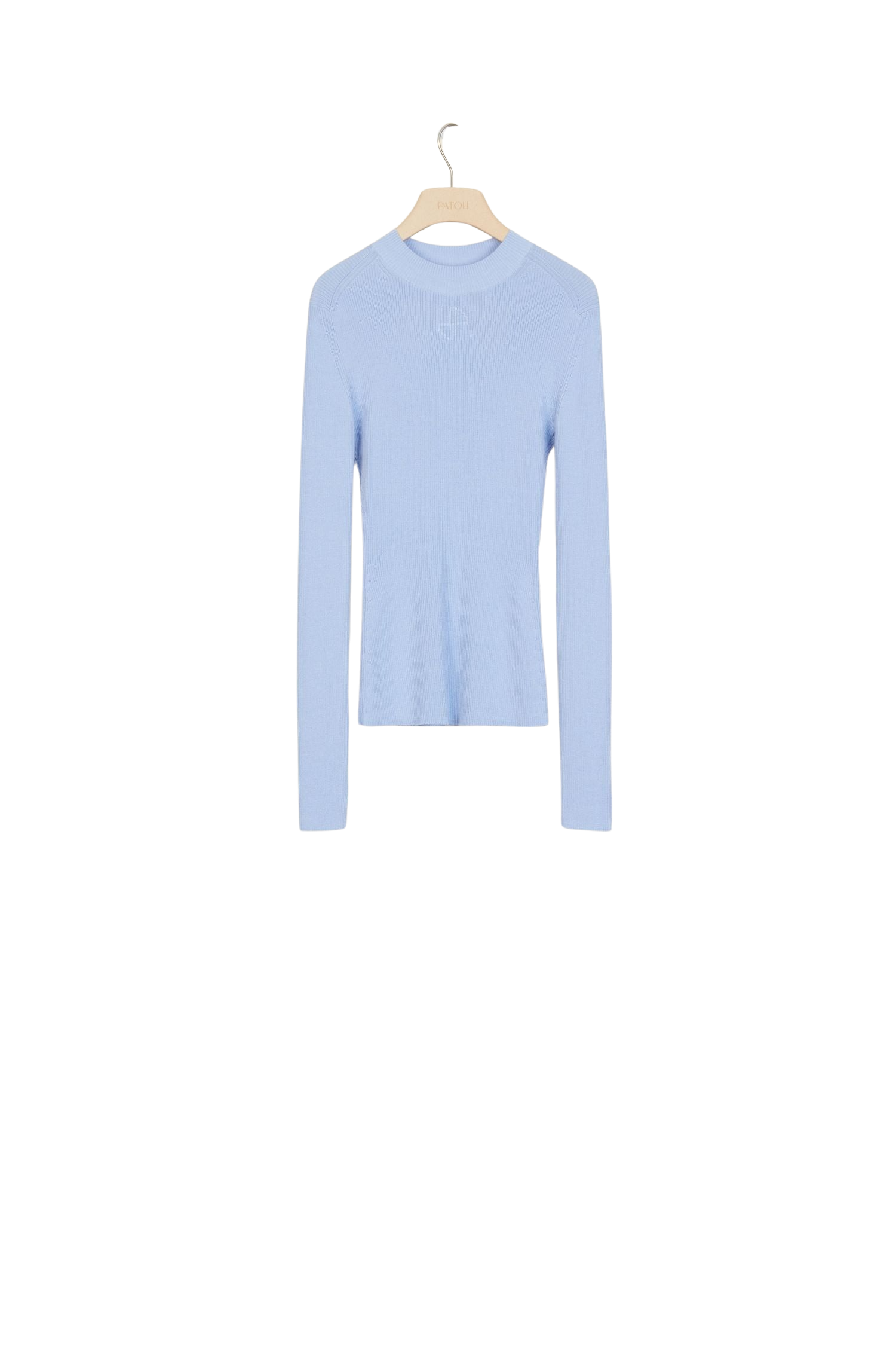 Pull en laine et soie à découpes dos - Bleu