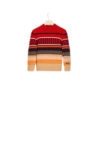 Jacquard wool maxi cardigan - Multicolour