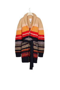 Pull court en jacquard - Multicolore