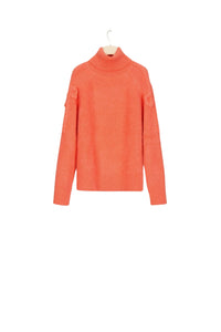 Mohair & wool turtleneck - Coral