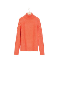 Mohair and wool turtleneck - Coral
