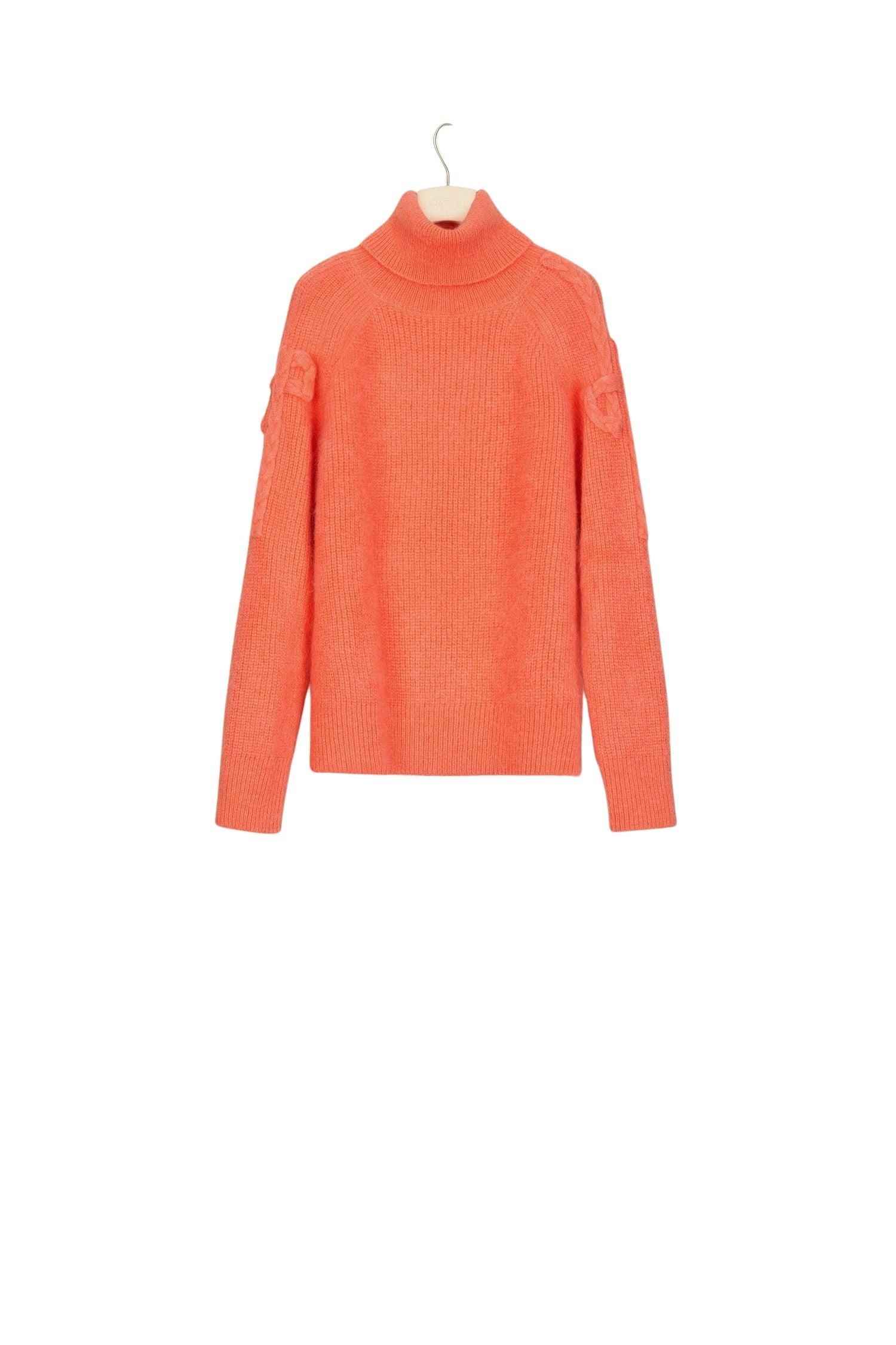 Col roulé en mohair et laine - Corail