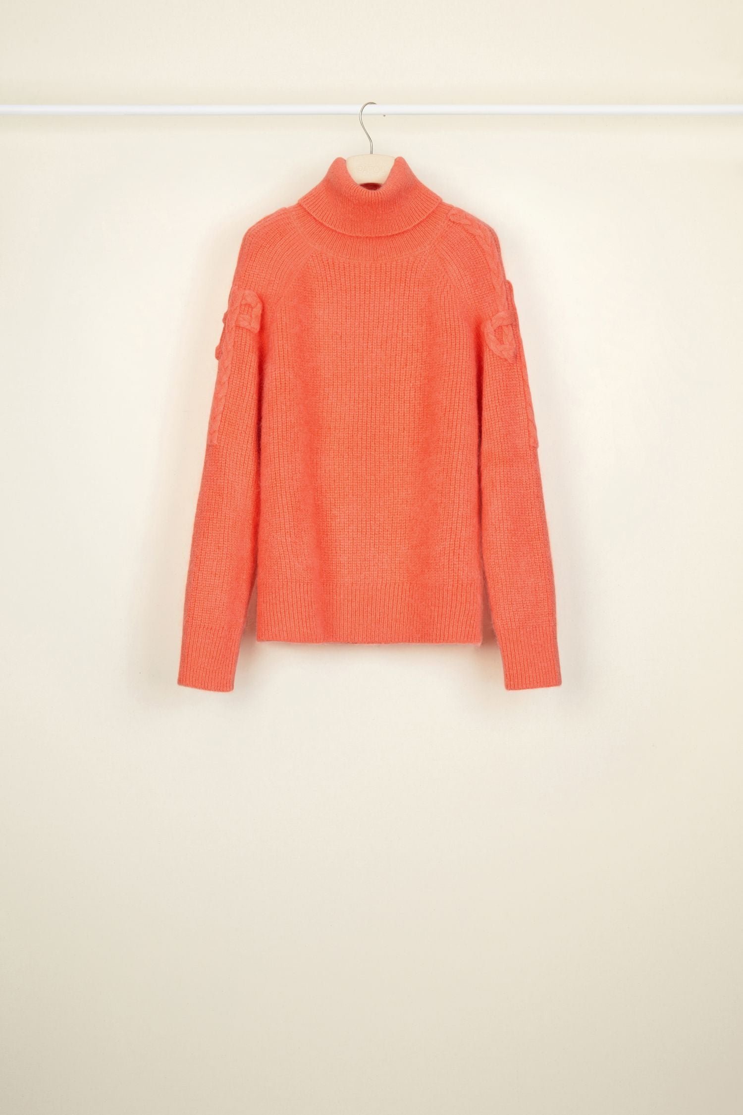 Col roulé en mohair et laine - Corail