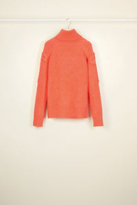 Col roulé en mohair et laine - Corail