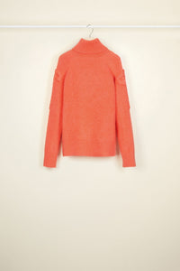 Col roulé en mohair et laine - Corail