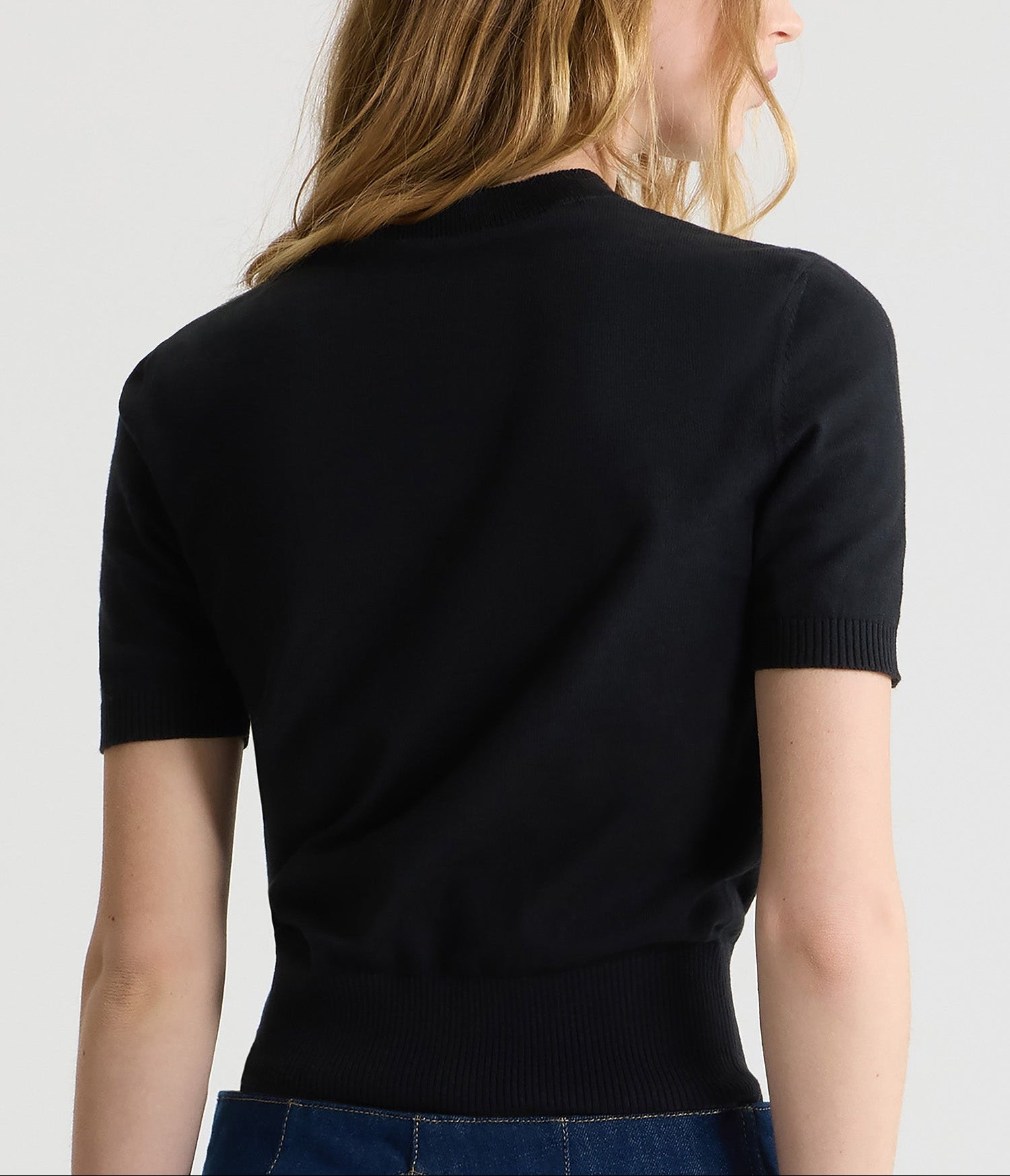 T-shirt à col rond Patou - Noir