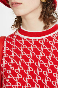 Pull court en laine jacquard éco-responsable