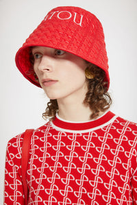 Pull court en laine jacquard éco-responsable - Rouge Motif Jacquard JP
