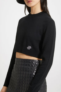 Pull court en laine et cachemire