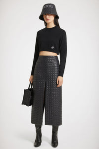 Pull court en laine et cachemire - Noir