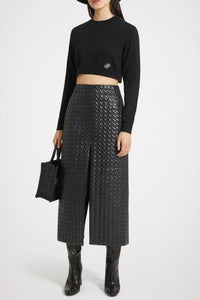 Pull court en laine et cachemire