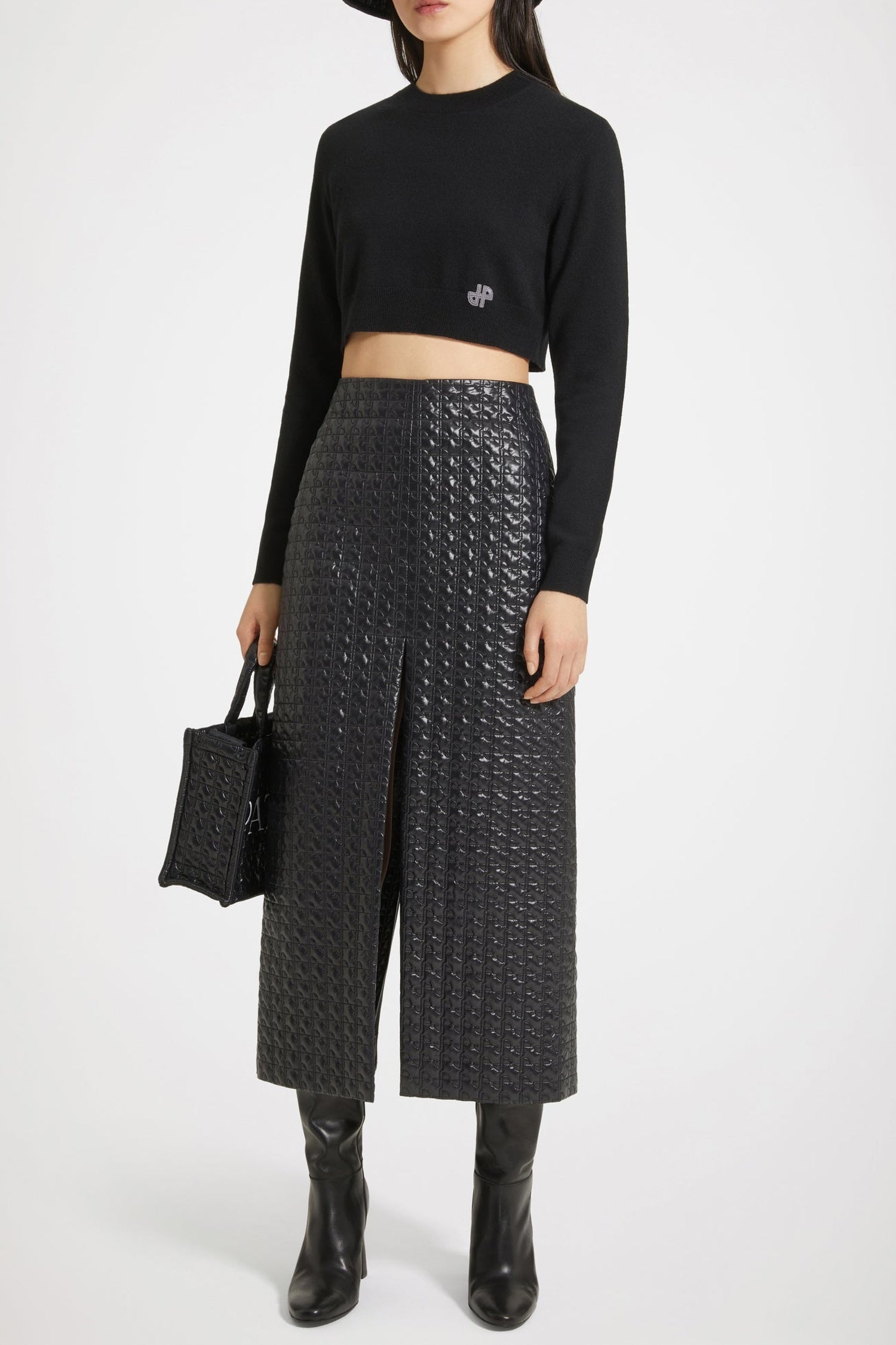 Pull court en laine et cachemire