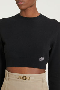 Pull court en laine et cachemire