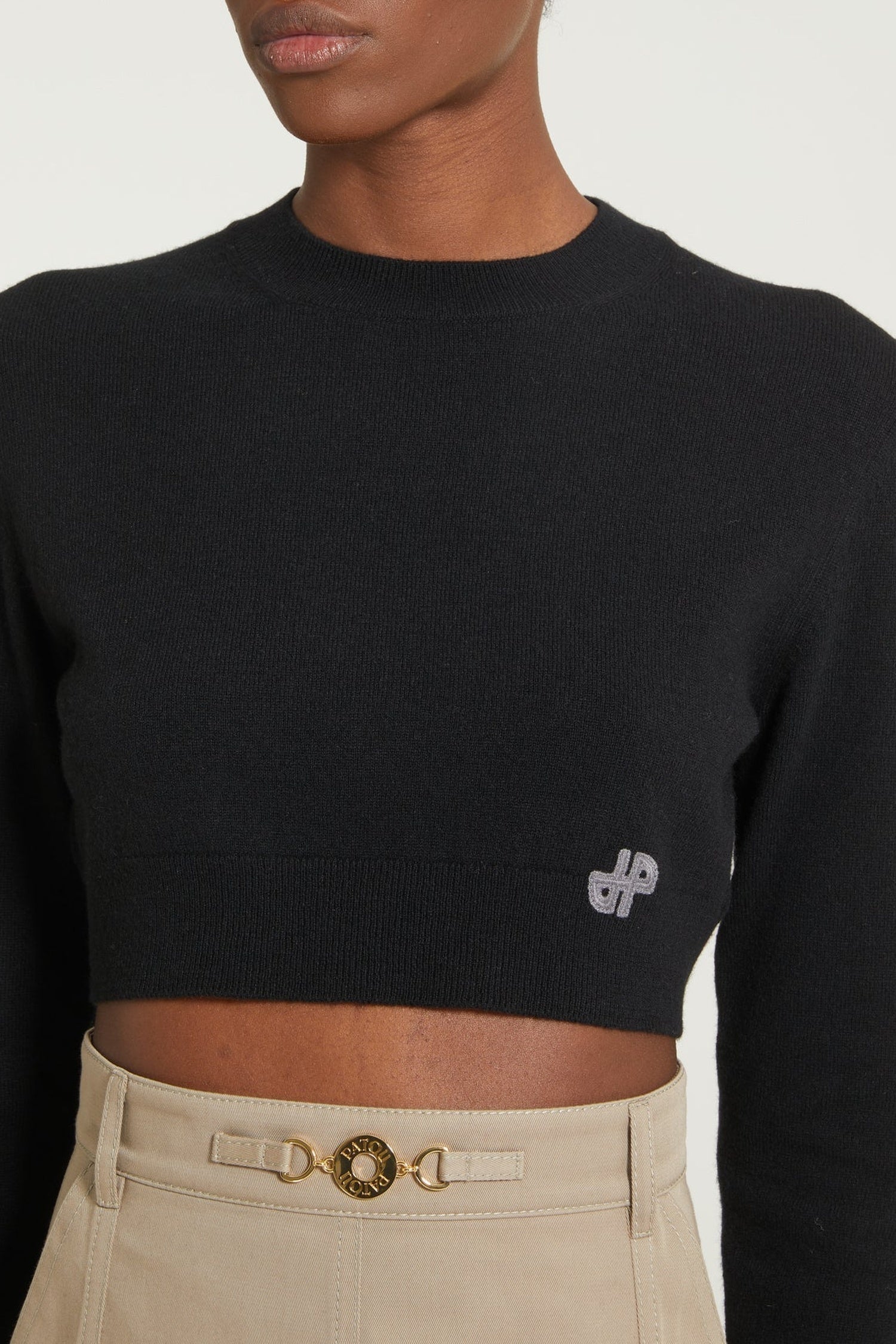 Pull court en laine et cachemire