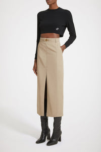 Pull court en laine et cachemire