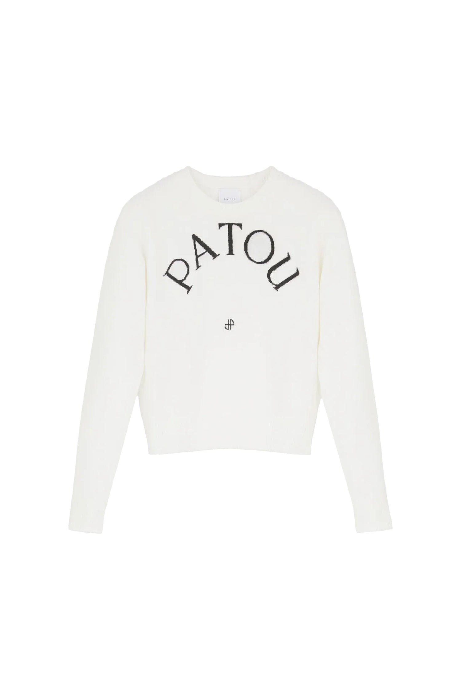 Pull à col rond Patou en laine - Blanc